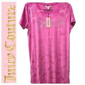 Juicy Couture Juicy Lips Embossed Velour Sleep Shirt